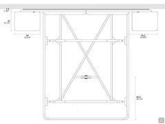 Top view of the Master bed in the 'large' headboard version, including side shelves for bedside use (optional)