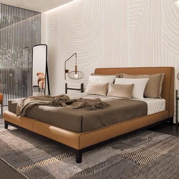 Goya leather double bed