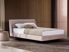 Nobel bed with 18 cm high upholstered bed frame concealing a recessed, invisible storage box