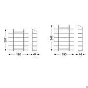 Bookcase Sestante, dimensions