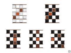 Possible combinations with the optional baskets, ideal for giving the Ansbach bookcase a vibrant and unique look