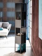 Joker free-standing bookcase by Cattelan, in black painted metal