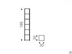 Joker metal column bookcase by Cattelan - dimensions