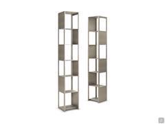 Pair of Joker pedestal bookcases by Cattelan in GFM11 Titanium finish