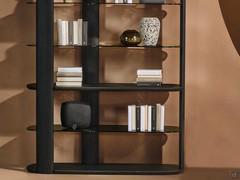 Soft and sophisticated structural joint between uprights and shelves
