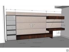 3D Design of TV Wall System