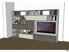 3D Design of Wall System with TV compartment