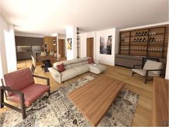 Living room design - photorealistic rendering