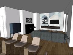Living room design - 3D model