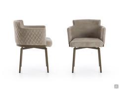 Lateral and front view of the Evora chair