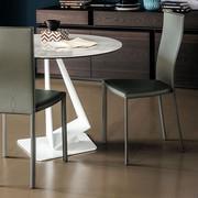 Nina hide-leather chair with decorated back by Cattelan 