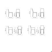 Design leather chair Kayla by Bonaldo - Model and Measurements