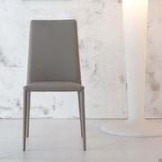 Eral chair by Bonaldo entirely upholstered in faux leather, belting leather or leather