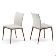 Pair of Arcadia chairs by Cattelan in wood and leather