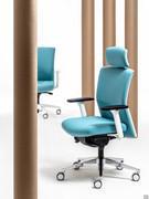 Steve office chair shown here in the executive version with armrests and headrests