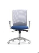 Jeff wheeled chair for the home-office or bedroom, swivel, liftable and with synchronised seat and backrest adjustment mechanism