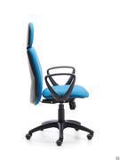 Jack high-back ergonomic office executive chair with headrest; fixed armrests, black shell and base