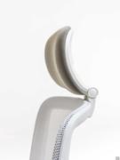 Detail of the padded, reclining headrest for comfortable head support