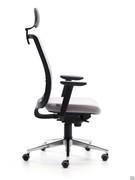 Bill swivel and lift-up executive chair with upholstered, reclining and height-adjustable headrest and backrest, lumbar support for maximum comfort