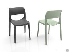 Sprint plastic chair, ideal in the kitchen, here available in two colours: black and aquamarine green