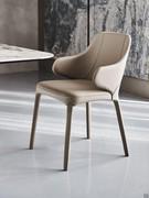 Wanda chair by Cattelan with wrap-around armrests, in leather version