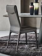 Rear view of the Sofia chair by Cattelan, available upholstered in fabric, leather or imitation leather