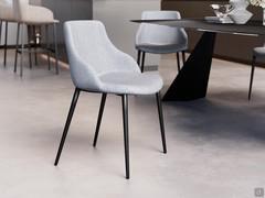 Wonderful close-up showing the silhouette of the Count upholstered armchair