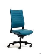Expo Light armless task chair, swivel and elevating, with upholstered seat and backrest