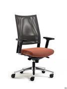 Expo Light task chair, swivel and elevating, with height-adjustable aluminium armrests and black adjustable depth support