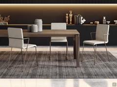 Sled leg upholstered chair with armrests Telma