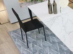 Letty chair in black leatherette, with matching frame