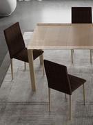 Letty chairs combined with the David table with Dekor glass top