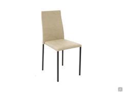 Letty chair with painted metal legs and choice of fabric, velvet or imitation leather upholstery
