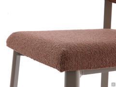 Detail of the Omnia chair seat, also available in a lighter and more colourful polypropylene version