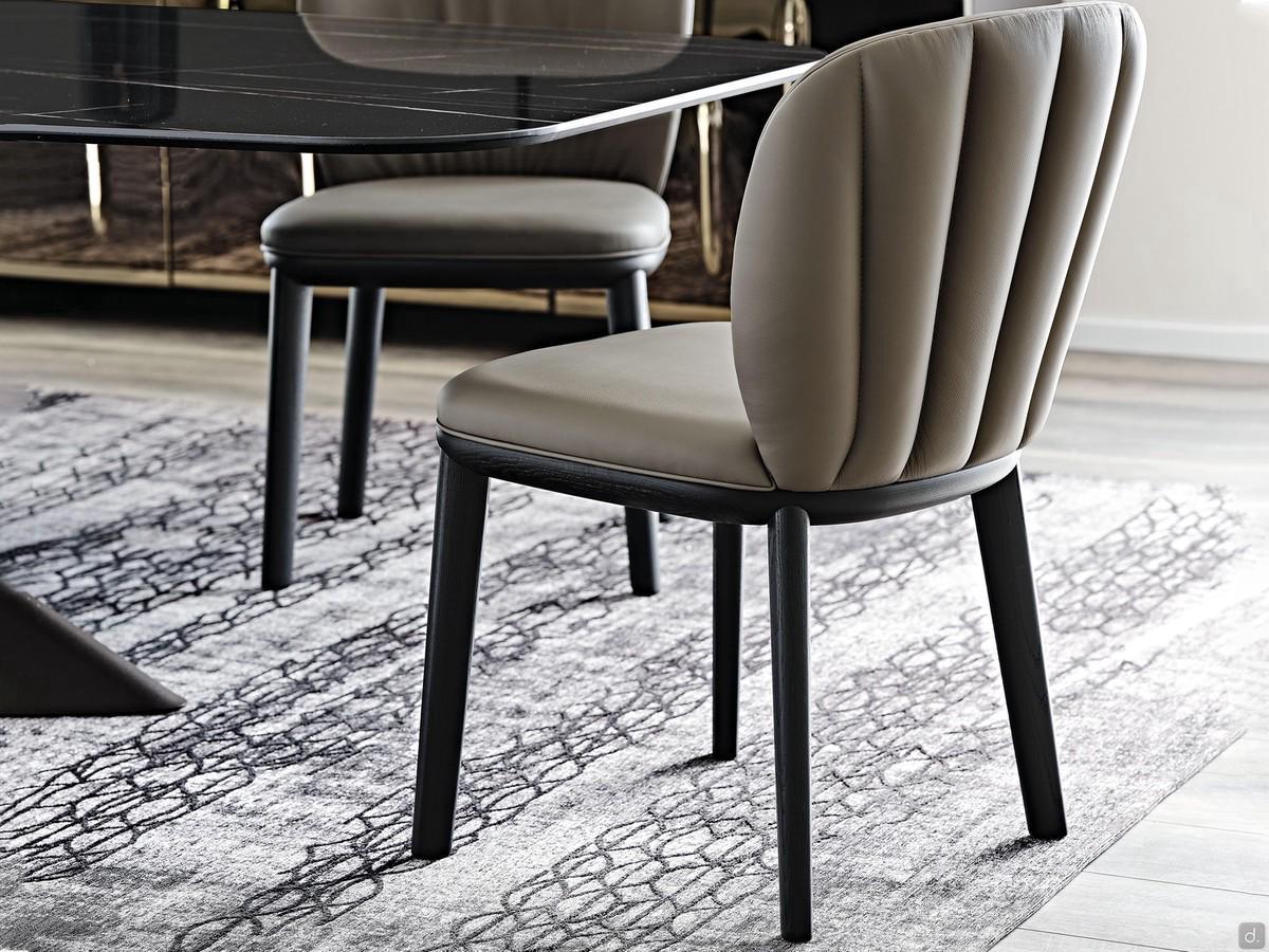 Chrishell shell-finish upholstered chair by Cattelan