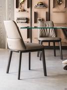 Belinda chair by Cattelan in the version with legs in stained wood, with special backrest with lower band