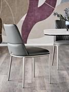 Belinda chair by Cattelan in the version with embossed metal legs, available in different colours