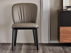 Upholstered chair with wooden legs Chris by Cattelan