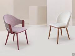 Scandinavian design wooden chair Olimpia - available as chair without armrests or armchair with armrests