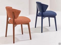 Atena designer lounge armchair - available with either a backrest upholstered to match the seat or a backrest panel to match the frame