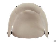 Top view showing the proportions of the seat and upholstery of the back and armrests fused into a single element