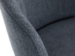 Detail of the seams of the wraparound backrest upholstered in Apollo fabric