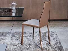 Rear view of Cattelan's Kaori chair, entirely upholstered in leather