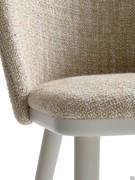 Olimpia wooden chair with soft upholstery and wooden legs