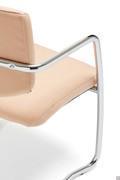 Maeva office chair in guest version with armrests - die-cast aluminium frame