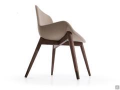 Bottom view of the Clara chair, with solid ash cross frame under the seat for maximum stability and durability