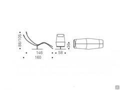 Casanova swivel and reclining chaise longue - measurements