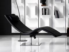 Casanova swivel and reclining chaise longue by Cattelan