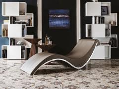 Sylvester upholstered leather chaise longue by Cattelan 