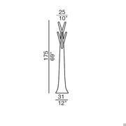 Tree coat stand with light - Measurements